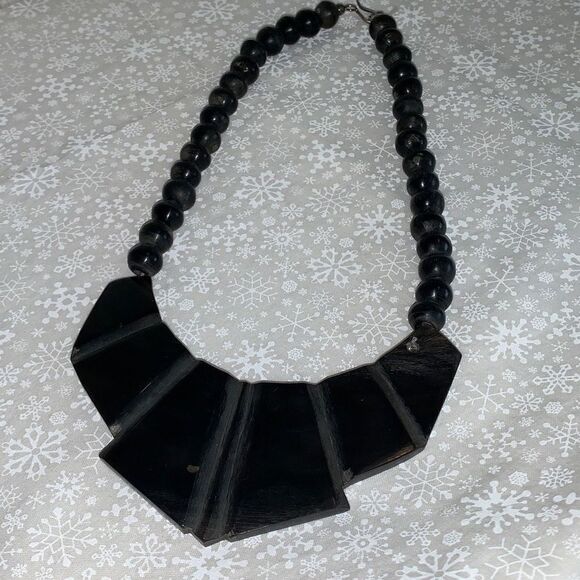 Vintage Black Native Ethnic Tribal Necklace 17” - Picture 13 of 14